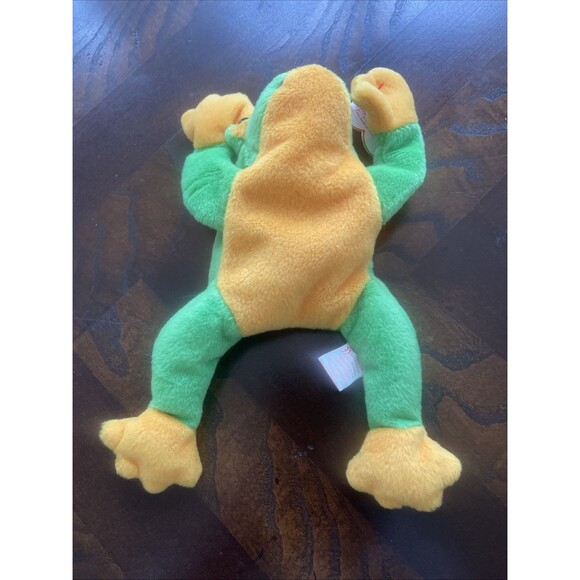 Original Ty Beanie Baby SMOOCHY The Frog Style 4039 1997 - Picture 7 of 9